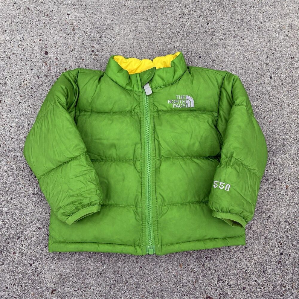 The North Face Infant 6-12M 550 Down Puffer Green Ninja Turtle